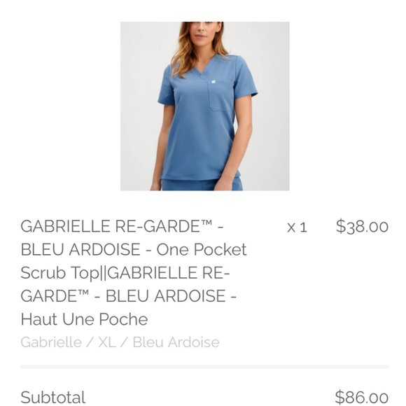 Garde Malade Scrub Set - Bleu - Picture 6 of 6